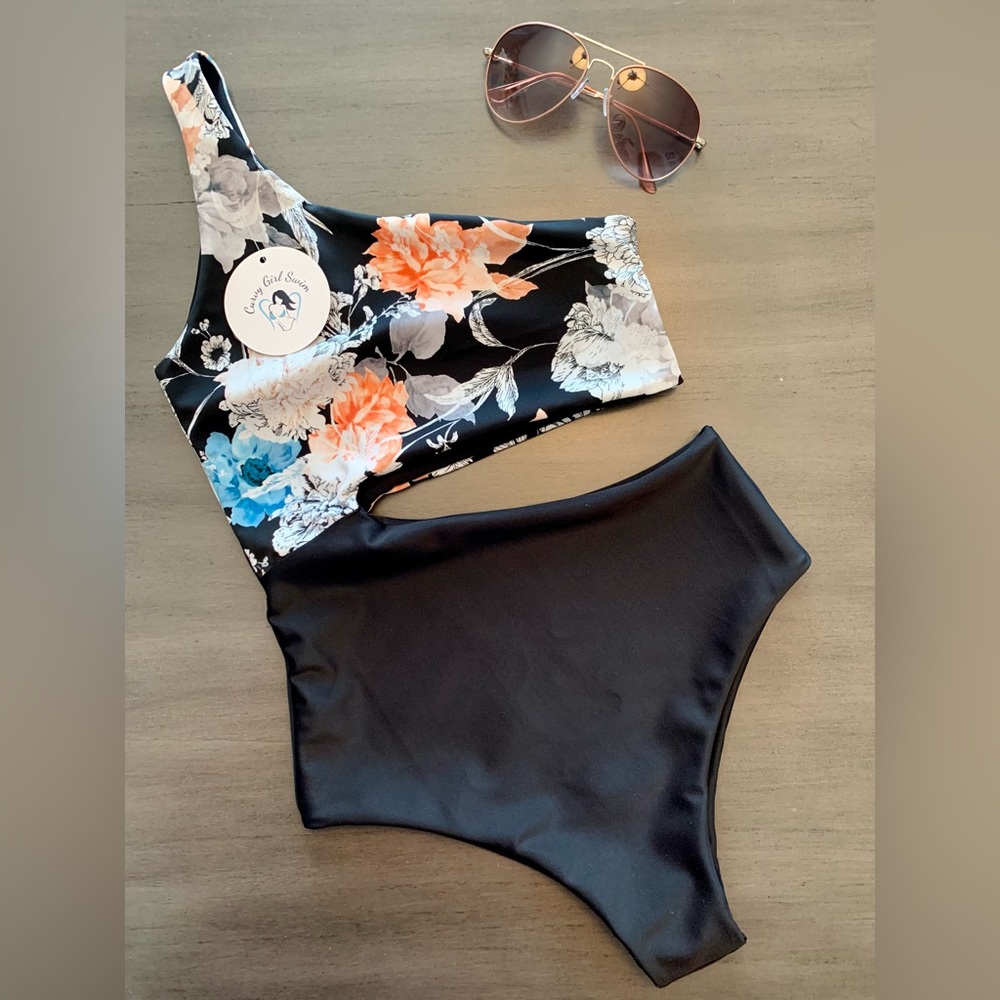 Asymmetrical cutout swimsuit